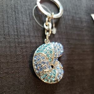 Crystal Sea Shell Keychain